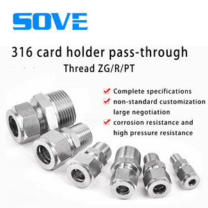 Đơn hoặc đôi ferrule 316 thép không gỉ thẳng thiết bị đầu cuối nhanh chóng Coupler nam chủ đề cho công cụ nguồn không khí - Product Image 2