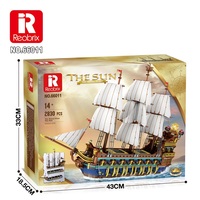 Reobrix 66011 Model Kit Kapal Bajak Laut Sun-Grand Royal Fleet |   Panjang 87cm, 2830 Potongan, Detail yang Indah untuk Usia 14+