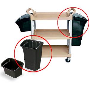Abfallbehälter, Inhalt 30 Litres, Schwarz, Polypropylène (PP), HxBxT 559x432x305mm - Product Image 2