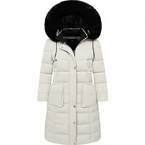 Women's Lightweight Waterproof <b>Packable</b> Hooded Winter Quilted <b>Jacket</b> with Detachable Hat Sleeves Zipper Closure Polyester Filled - Product Image 1