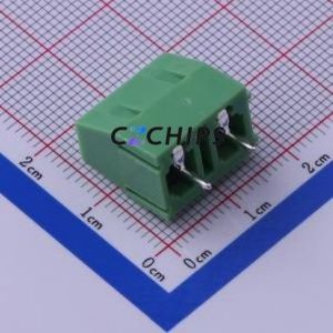 KF128-7.5-2P Screw Terminal Block Through hole Component (THT),P=7.5mm Connector 1x2P 7.5mm Green Through Hole - Product Image 2