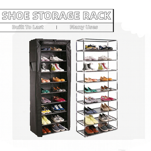 رف تخزين منزلي متعدد الوظائف من خمس طبقات صديق للبيئة، رائج البيع، رف أحذية معدني محمول مدمج وقائم من البلاستيك - Product Image 6
