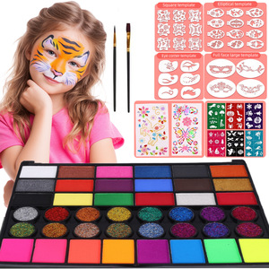 Palette de peinture pour le visage et le corps à l'eau, 42 couleurs, soluble dans l'eau, pour <span class=keywords><strong>Halloween</strong></span> et Noël - Product Image 2