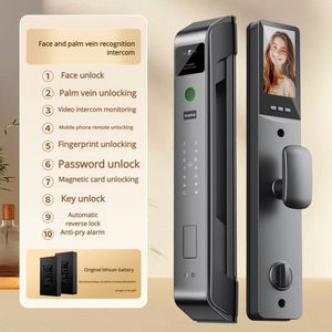 Palmiye Damarı 3D Yüz Tanıma Akıllı Kapı Kilidi Şifre Kilidi Parmak İzi Kilidi İnterkom İzleme Uzaktan Kilit Açma Görünür Kedi Gözü - Product Image 5