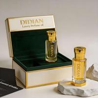 Botol Parfum Mini Arab dan Kotak Hadiah Kosong dengan Cetak UV Logo Kustom Bentuk Oktagon untuk Kemasan Minyak Atar Esensial 1ml 3ml 6ml 12ml