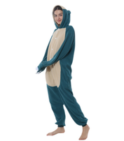 Pyjama une pièce en molleton à motif animalier - Tenue d'intérieur mignonne pour couple adulte pour Halloween