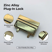 Factory Direct 55MM Zink legierung Plug-Ins Stilvolle Metalls chlösser für Damen handtaschen Spezial taschen teile und Zubehör