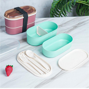 Lonchera Portátil SYH663 Apta para Microondas, Contenedor de Alimentos de Grado Alimenticio con Paja de Trigo y PP, Apta para Lavavajillas - Product Image 3