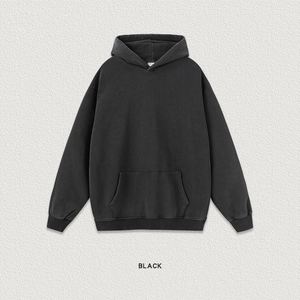 Sweat à capuche 3D en relief avec logos personnalisés, 420 g/m², effet vieilli, coupe oversize, poids lourd, délavé à l'acide - Product Image 4