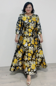 Vestido de Noche Largo de Jacquard para Mujer, Talla Grande 4XL, Alta Calidad 2022 - Product Image 3