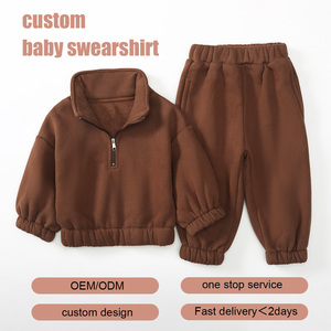 OEM Trẻ Em Sweatsuit Bộ Thể Thao Jogger Trẻ Em Tracksuit Set Cotton Hữu Cơ Dài Áo Đặt Bé Mồ Hôi Áo Sơ Mi Và Quần Bộ - Product Image 5