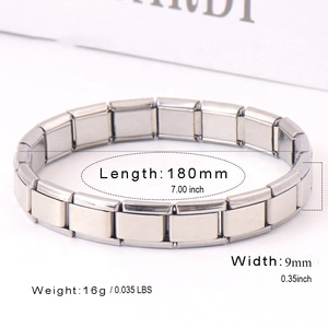 Pulsera Modular Desmontable de Acero Inoxidable 316 Estilo Italiano para Mujer, Regalo de Aniversario de Moda, Pulseras de Eslabones para Hombre - Product Image 3