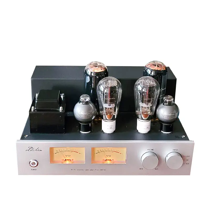 LaoChen 300B push 845 audiophile Tube Amplifier Single-Ended Class A Amp with VU meter OldChen