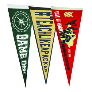 Bandera Triangular Decorativa de Poliéster de Colores, Bandera de Fieltro Triangular, Pancarta de Doble Cara - Product Image 1