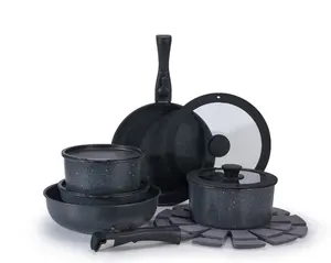 Hoge Kwaliteit 15 Stuks Keuken Koken Afneembare Anti-Stick Pot En Pan Kookgerei Sets Met Afneembaar Handvat
