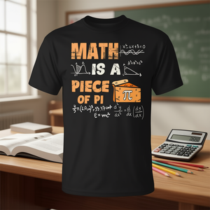 Camiseta con diseño de humor matemático para profesores y estudiantes: Matemáticas son un trozo de Pi - Product Image 3