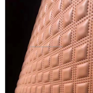 Embroidery <strong>Quilted</strong> Pvc Synthetic Leather for Customized Car Floor Mat Synthetic Leather Roll Material - Product Image 2