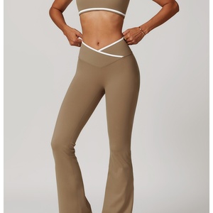 Ensemble de yoga pour femmes de haute qualité, ensemble de sport, vêtements d'entraînement, logo personnalisé, tissu OEM - Product Image 3