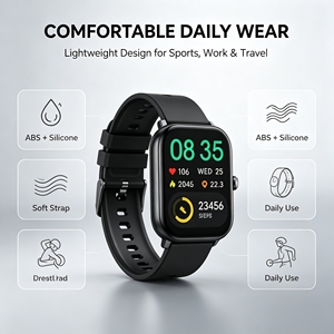 <span class=keywords><strong>Smartwatch</strong></span> con Batteria Sostituibile, Bluetooth 5.0, Fitness Tracker con <span class=keywords><strong>Monitoraggio</strong></span> della Frequenza Cardiaca, Batteria a Lunga Durata da 200mAh, Orologio Sportivo Intelligente - Product Image 6