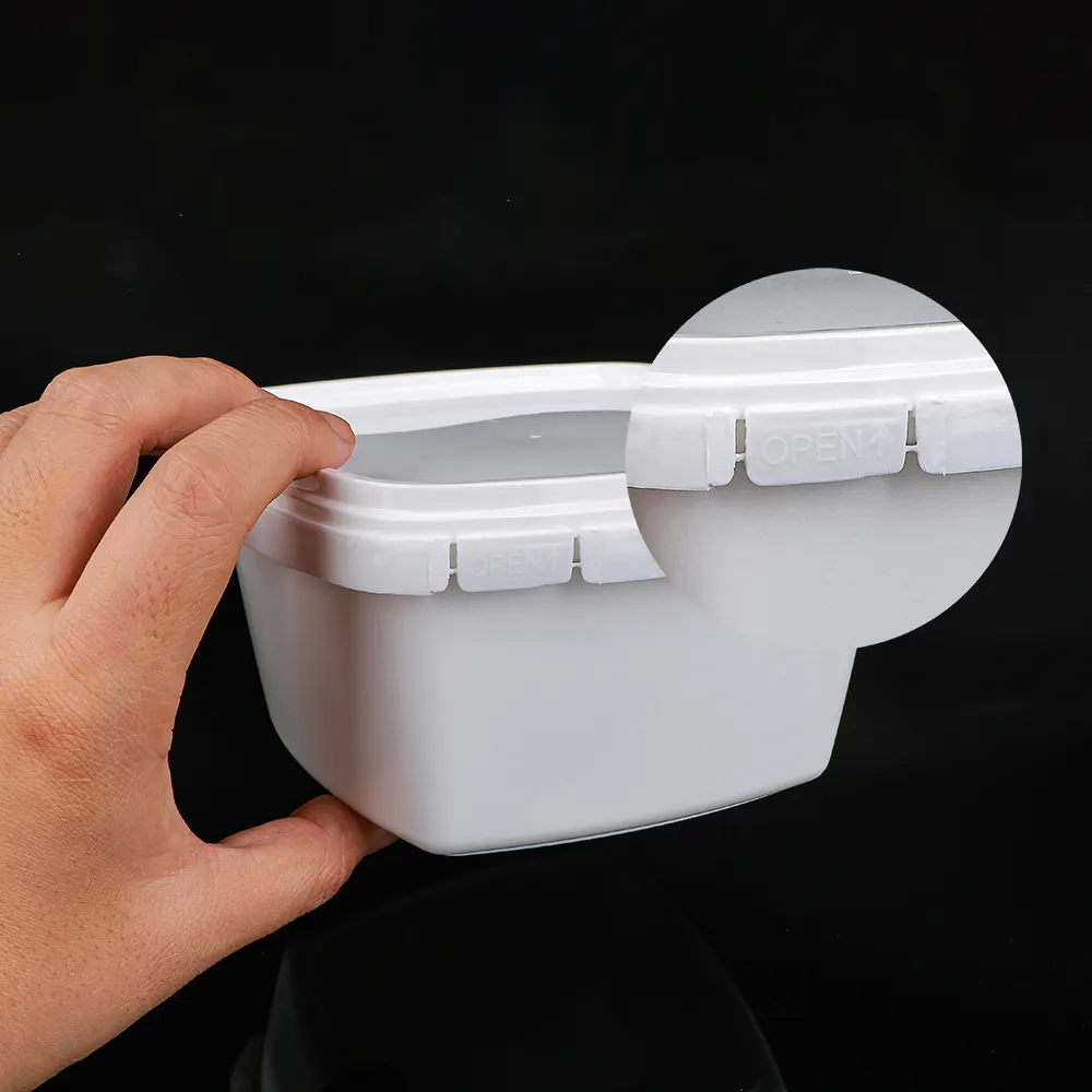 Hengmaster White leakproof clear frozen food plastic packaging container food packing box with lid