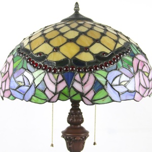 LongHuiJing Tiffany European LED Stained Glass Floor Standing Lamp with Dome Shade E26 Base - Product Image 2