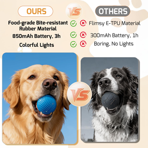 Factory Direct Sale Pet Smart Rolling <b>Ball</b> <b>Dog</b> Toy Self-Amusement Boredom-Busting Jumping Glowing Sensing Interactive Gadget - Product Image 2
