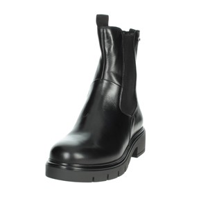 Stivaletti bassi da donna neri V49600 Slip-On stile Chelsea Design con plateau da neve in cotone in cotone crescente per l'autunno inverno - Product Image 6