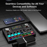 Mixer Audio Mini populer untuk perekaman seluler, peralatan kartu suara langsung dengan pengurang kebisingan untuk elektronik konsumen