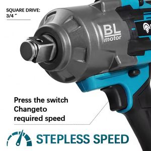 <span class=keywords><strong>Llave</strong></span> <span class=keywords><strong>de</strong></span> <span class=keywords><strong>Impacto</strong></span> Inalámbrica <span class=keywords><strong>de</strong></span> 1500 Nm <span class=keywords><strong>de</strong></span> Alto Torque, Industrial, para Bricolaje, con Accionamiento <span class=keywords><strong>de</strong></span> <span class=keywords><strong>3</strong></span>/<span class=keywords><strong>4</strong></span> Pulgadas, Batería <span class=keywords><strong>de</strong></span> 220 V, Sin Escobillas, 420 W, para Reparación <span class=keywords><strong>de</strong></span> Automóviles - Product Image 4