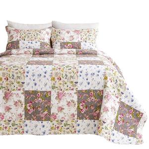 MU Nordic 100% algodón patchwork <span class=keywords><strong>estampado</strong></span> acolchado conjunto de tres piezas edredones bordados conjuntos cama conjunto edredones de lujo al por mayor - Product Image 5