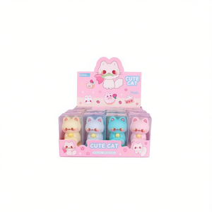 Cute Cat Pencil Sharpener Mechanical Manual Silicone Blade Standard Size School Office Supply Writing Accessory - Product Image 1
