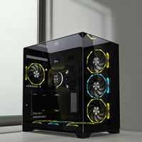 Popular Full Tower White PC Computer Case Chassis Wtih Three Tempered Glass ATX/MATX/INT