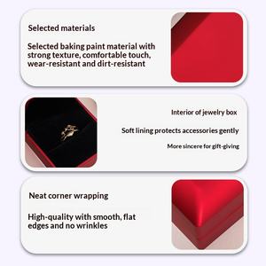 Caja de Joyería con Luz LED Creativa y Moderna para Anillos de <span class=keywords><strong>Compromiso</strong></span>, Colgantes y Pulseras con Logotipo Personalizado - En Stock - Product Image 4