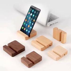 Custom Desktop Portable Universal Bamboo Wooden Phone Holder - Product Image 1