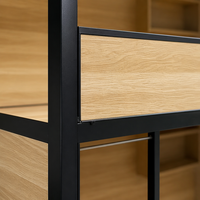 Lit superposé en bois massif au design moderne pour écoles, usage commercial, dortoirs, appartements, style hôtel e-sport, capsule spatiale