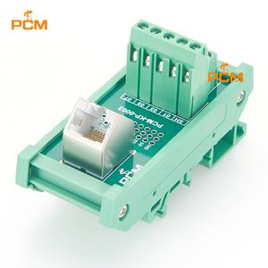 Adaptateur RJ45 8P8C vers bornier C45 sur <span class=keywords><strong>rail</strong></span> <span class=keywords><strong>DIN</strong></span>, module <span class=keywords><strong>45</strong></span> degrés 35 mm pour Ethernet industriel, module d'alimentation, contrôle PLC - Product Image 5