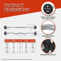 Pilot Sports Home gym poids libre Power lifting Training CPU fixe droit et curl barbell set multigrip barbell