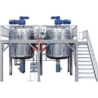 Machine de fabrication de crèmes, pâtes, lotions, produits alimentaires et cosmétiques, certifiée CE ISO, mélangeur, homogénéisateur sous vide, émulsifiant, pompe, moteur, boîte de vitesses SUS316