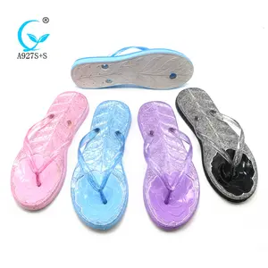 PVC colorido mulheres flip flops, china fornecedor sandálias, praia anti skid chinelo plana