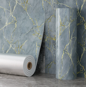 Rouleau d'autocollants muraux en marbre à coller et à décoller pour mur de fond de salon - Product Image 6