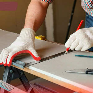 Guantes DE TRABAJO multiusos de algodón de hilo de látex rojo, guantes de seguridad antideslizantes para jardín de almacén móvil de construcción resistente sumergidos - Product Image 5