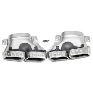 Embouts d'échappement SYPES pour Mercedes Benz Classe E W213 <span class=keywords><strong>E200</strong></span> E300 jusqu'à E63 AMG 304 Embouts de silencieux carrés en acier inoxydable - Product Image 1