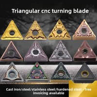 Inserto Triangular de Carburo para Torneado Externo CNC TNMG160404 para Acero Inoxidable; 160408/12 para Acero Templado, Hierro Fundido y Acero