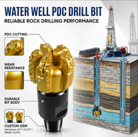 Буровое долото Drillsoltek PDC из карбида вольфрама для бурения водяных скважин, геотермальных скважин и бурения по горным породам с твердосплавным напылением