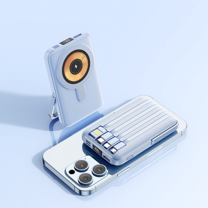 Mới nhất Powerbank 10000mAh Điện thoại di động sạc nhanh Trạm điện từ không dây mini ngân hàng điện - Product Image 1