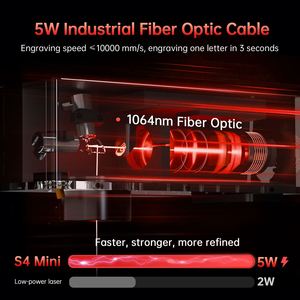 <span class=keywords><strong>S4</strong></span> ミニレーザー彫刻機 DIY 彫刻機光ファイバー小型全自動金属プラスチック印刷携帯電話制御 - Product Image 2