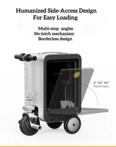 20 인치 전기 수하물 스마트 라이드 온 기내 여행 가방 (20 인치 스피너 휠 경량 알루미늄 수하물) - Product Image 3