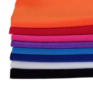 custom wholesale 280gsm 80% polyester 20% cotton knitted TC 80/20 single side brushed fleece knitting fabric