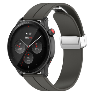 20mm 22mm Alliage Magnétique Boucle Pliante Hommes Bracelet de Montre Bracelet en Silicone Bracelet de Montre Intelligente pour Huawei Watch <span class=keywords><strong>4</strong></span> <span class=keywords><strong>Buds</strong></span> Watch3 <span class=keywords><strong>Pro</strong></span> Runner - Product Image 2