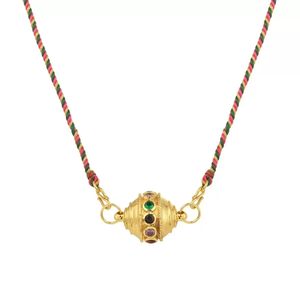 Kalung kalung liontin <span class=keywords><strong>Tarot</strong></span> bola Enamel batu permata zirkon berlapis emas tali warna-warni mode perhiasan untuk wanita - Product Image 5